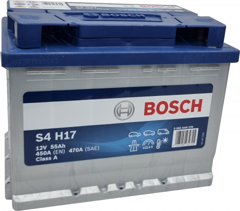 BOSCH S4H16 L2 SLI 12V 55Ah 450A Batterie de démarrage