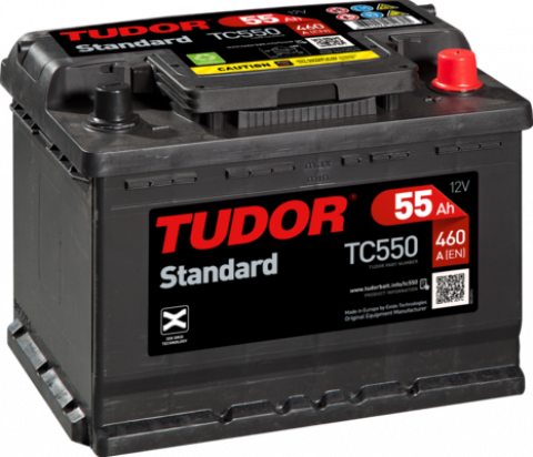 TUDOR TC550 L2 SLI 12V 55Ah 460A Batterie de démarrage